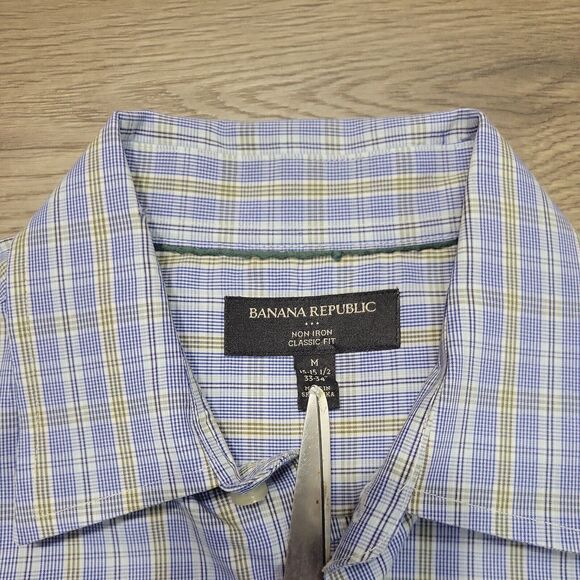 Banana Republic Shirt Mens Medium Blue Classiccore Preppy Long Sleeve Casual - Picture 2 of 5